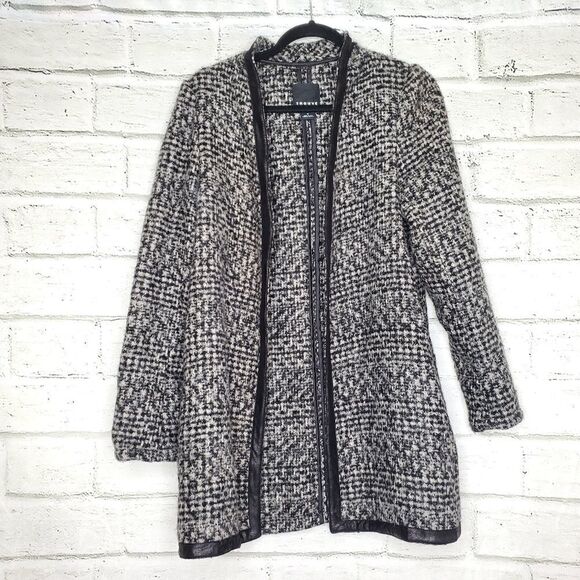 Trouve wool blend long length marled jacket - Picture 1 of 10